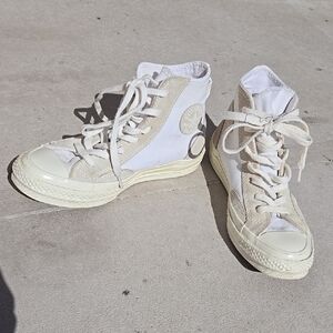 Converse High Top Sneakers in White and Cream